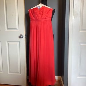 J. Crew Coral Bridesmaid Dress